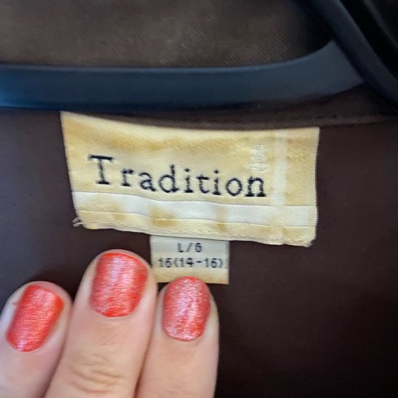 Faux Suede button up blouse - Picture 6 of 6